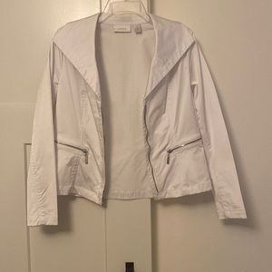 Chicos lightweight white spring coat